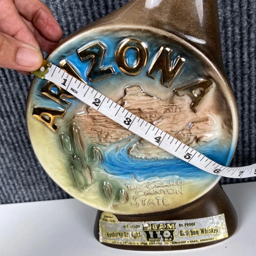 Vintage Jim Beam Arizona Grand Canyon State Decanter Regal China Ceramic Bottle
